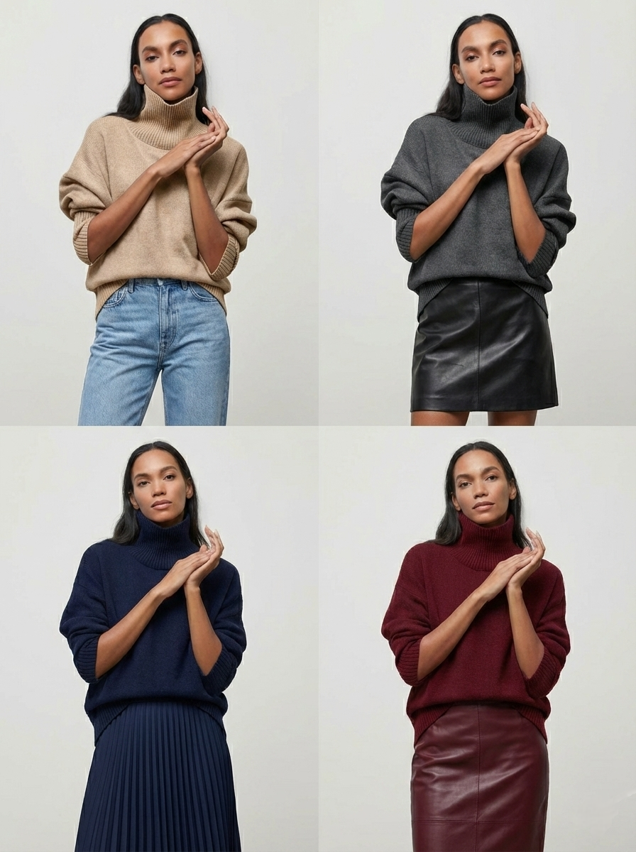 Le Col Roulé "Sia" - Maille Tendre Oversize