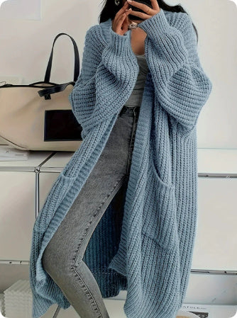 Women's Fashionable All-matching Overknee Sweater Coat