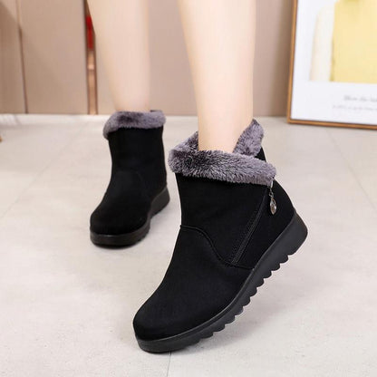 Flat Bottom Large Size Middle-Aged and Elderly Snow Boots Women Shoes