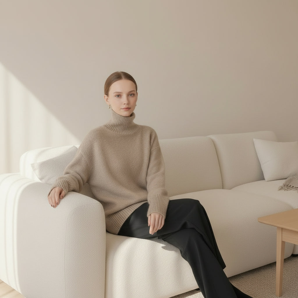 Le Pull Oversize "Romy" - Maille Côtelée