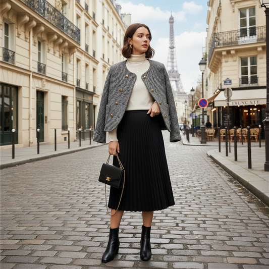 La Veste Tweed "Coco" - Édition Hiver Doublée