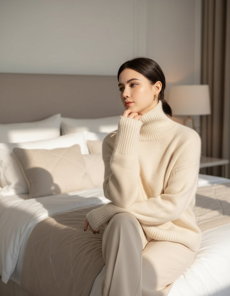 Le Pull Oversize "Romy" - Maille Côtelée