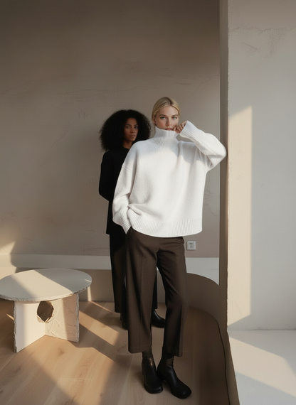 Le Pull Oversize "Romy" - Maille Côtelée