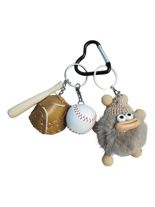 Bijou de Sac Baseball Troki - Peluche & Breloques Sportives - Accessoire Décalé Chic