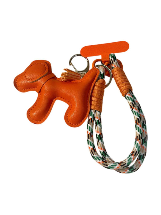 Bijou de Sac Chien en Cuir Vegan Tintin - Dragonne Téléphone & Pompon - Style Tendance