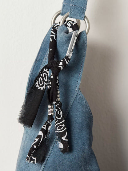 Bijou de Sac Bandana Magelin - Franges & Perles Métalliques - Style Bohème Urbain