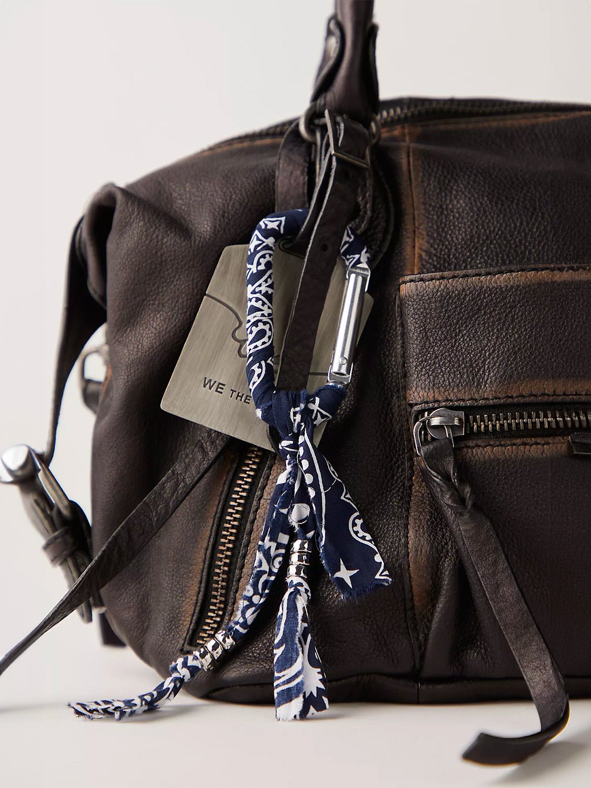 Bijou de Sac Bandana Magelin - Franges & Perles Métalliques - Style Bohème Urbain