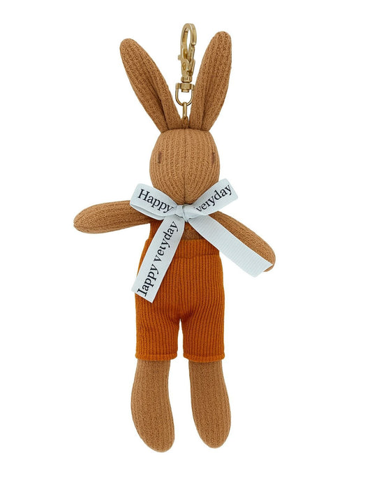 Bijou de Sac Lapin Côtelé Piana - Noeud Ruban & Finition Dorée - Cadeau Douceur