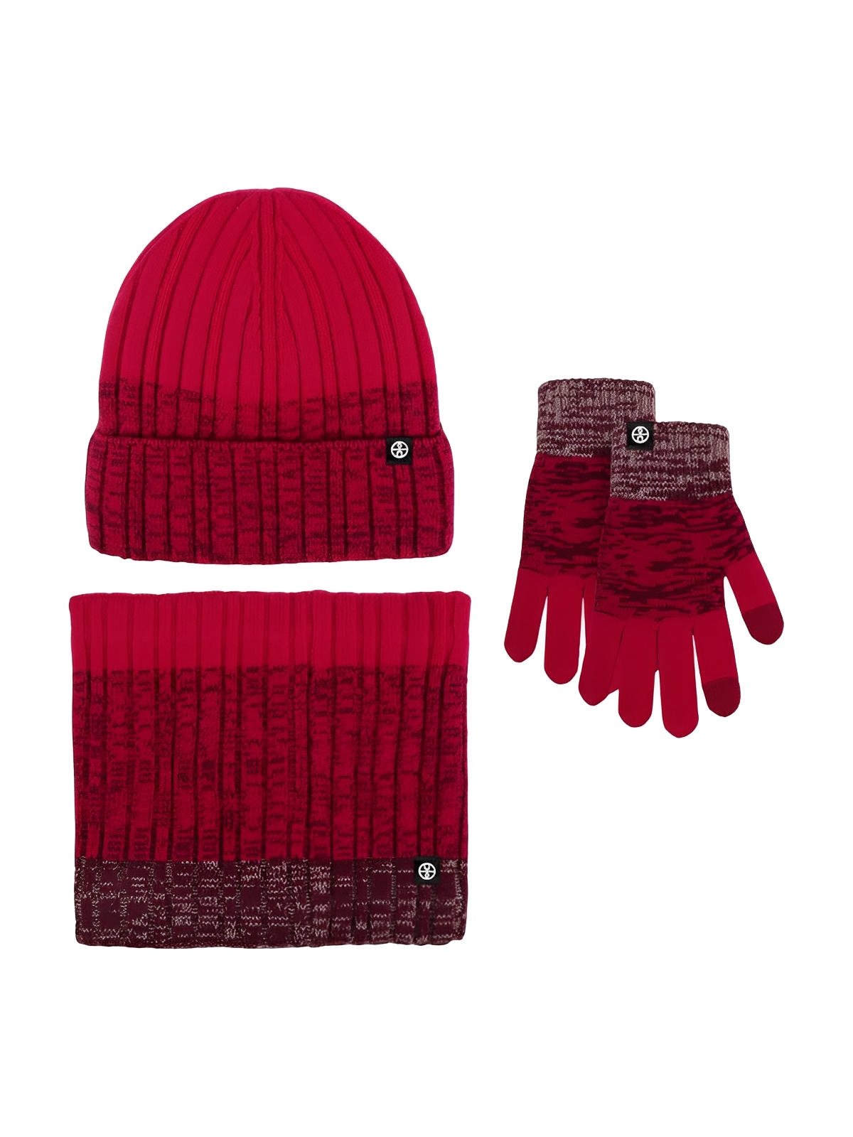 Ensemble Hiver Énime - Bonnet Tour de Cou & Gants Doublés - Douceur Renard Argenté