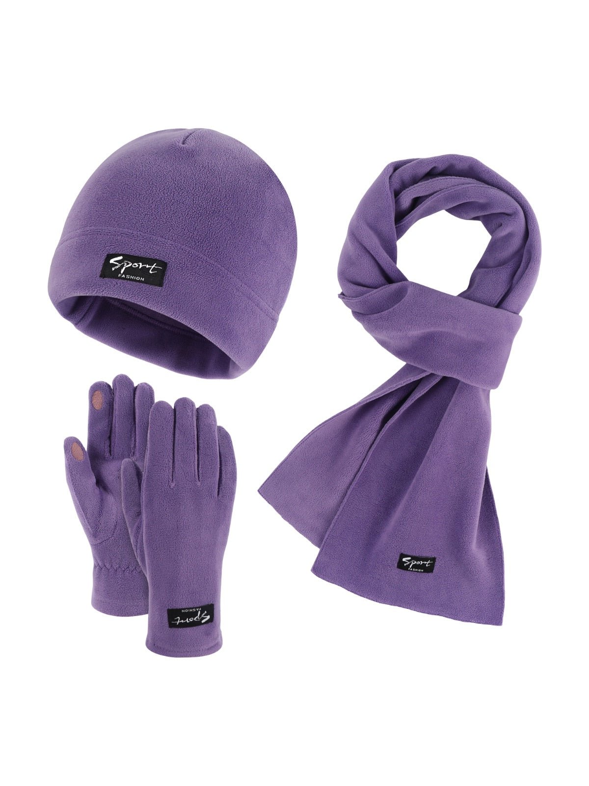 Ensemble Hiver Mixte Lipène - Bonnet Gants & Écharpe Polaire - Protection Froid